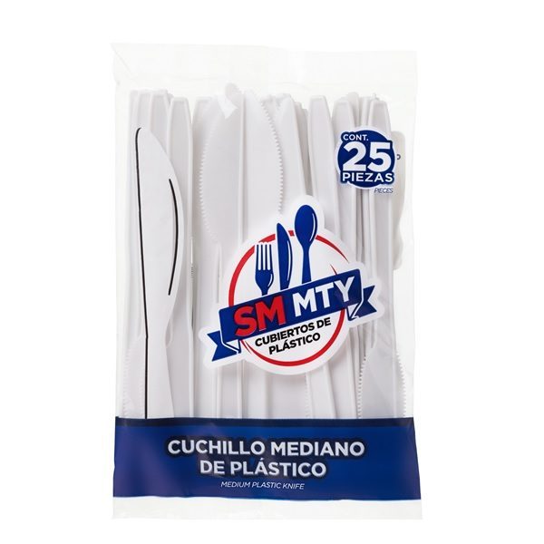 Cuchillo de Plástico con 25 pzs