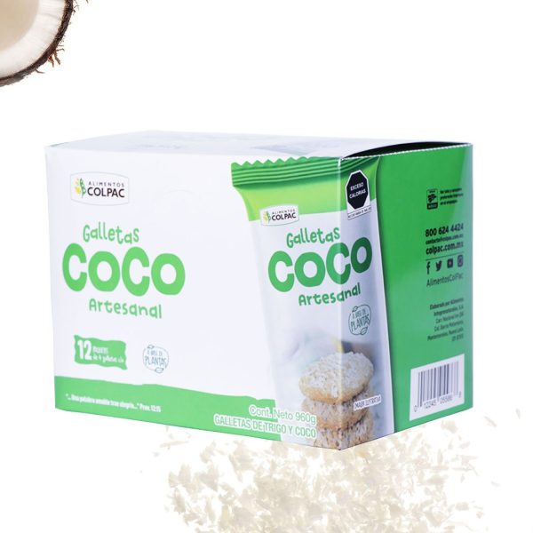 Blister Galletas Coco Artesanal 12 pzs