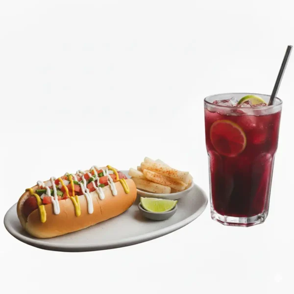 Hot Dogs con Jícama + Vaso de Agua