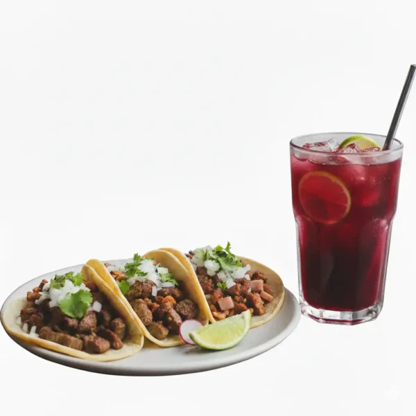 Tacos de Asada + Bebida